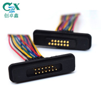 Câbles de charge magnétique 13 broches 5V2A pour dispositifs médicaux connectés, connecteur Pogo Pin, RF PCB IP40, alimentation FPC aérospatiale