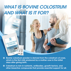 Beworths 50g <span class=keywords><strong>IgG</strong></span> 40% Colostrum bovin pur hautement concentré en poudre pour la santé de l'intestin et des muscles - Product Image 2
