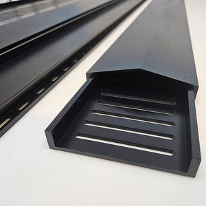 6061 di fabbrica 6063 trafilatura a spruzzo nero personalizzato lavorazione Cnc alluminio estrusione profilo in alluminio per scarico a pavimento - Product Image 2