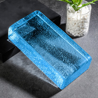 Pabrik Batu Bata Kaca Solid Grosir Langsung dari Pabrik, Blok Bangunan Ukuran 200x100x50mm, Dinding Dekoratif, Transmisi Cahaya Tinggi