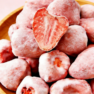 Fraises lyophilisées de haute qualité entièrement recouvertes de chocolat au lait/cacao/matcha, bonbons aux fruits lyophilisés - Product Image 2