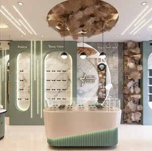 ชั้นวางโชว์สร้อยคอไม้หรูหราทันสมัยงานตามสั่งตู้โชว์เครื่องประดับแก้วหรูหราพร้อมไฟ LED - Product Image 1