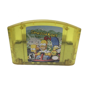 Pour Nintendo 64 cartouches rétro USA NTSC Version-N64 <span class=keywords><strong>Simpsons</strong></span> Kart 64 Pack d'extension en plastique carte de jeu vidéo - Product Image 1