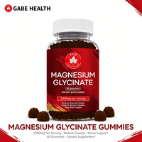 Gummies personnalisées de glycinate de magnésium 2200mg, 60 unités, haute puissance, soutien à la relaxation musculaire, santé cérébrale, calme, concentration, sommeil, OEM