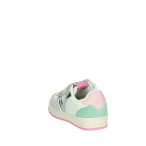 Baskets Victoria pour filles, blanches et roses, à fermeture Velcro, chaussures en toile tendance - Product Image 2
