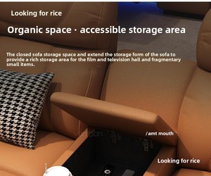 Bộ ghế <span class=keywords><strong>sofa</strong></span> điện chỉnh ngả cao cấp bằng da OEM, ghế xem phim cao cấp, có thể tùy chỉnh với ngăn chứa USB, ghế <span class=keywords><strong>sofa</strong></span> thư giãn kiểu rạp chiếu phim - Product Image 3