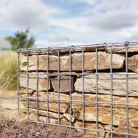 Paniers en treillis gabion carrés fabriqués en Chine, directement de l'usine, fil galvanisé de 4 mm/8G de diamètre, maille soudée 3" x 3" (clips de maille)