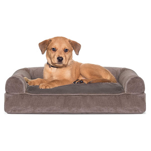 Cama Ortopédica Rectangular Apilable para Perros Grandes, Color Verde Claro, Personalizada por el Fabricante, con Funda Extraíble de Felpa Corta para Mascotas - Product Image 1