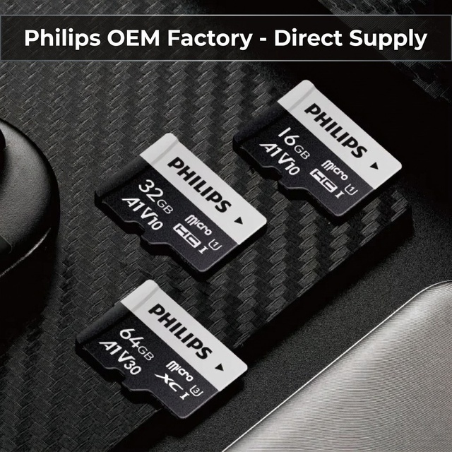 Philips OEM Micro TF Memory Card Class 10 High Speed 4GB-256GB Custom Logo Flash Storage Bulk Wholesale Factory