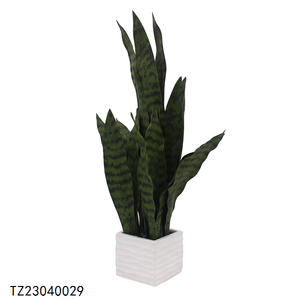 Para Tizen Planta de serpiente artificial al aire libre <span class=keywords><strong>Sansevieria</strong></span> Bonsai PE Plantas en maceta para jardín de boda o decoración de patio del hogar - Product Image 3