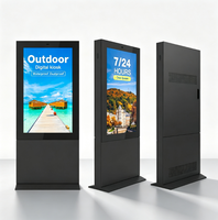 Affichage numérique extérieur personnalisé de 55 pouces, Totem IP65 étanche, écran LCD publicitaire interactif, signalisation numérique étanche