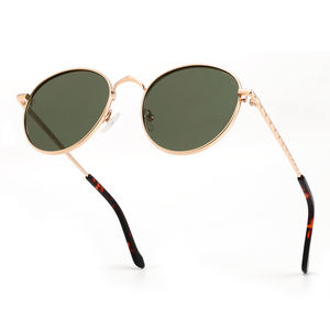 Gafas <span class=keywords><strong>De</strong></span> <span class=keywords><strong>Sol</strong></span> redondas Vintage para mujeres y hombres UV400 Gafas <span class=keywords><strong>De</strong></span> <span class=keywords><strong>Sol</strong></span> con diseño Vogue espejo <span class=keywords><strong>lentes</strong></span> polarizadas marco dorado rosa Material Tac - Product Image 2