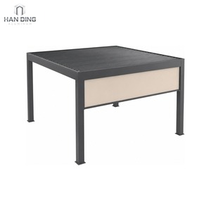 Pergola Bioclimatica Pessinus Exedrae in Alluminio con Tetto a Lamelle Motorizzato Impermeabile per Giardino Esterno - Product Image 1