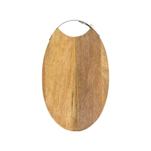 Planche à découper en bois de conception personnalisée de haute qualité avec poignée en métal en fer Planche à découper de légumes d'ustensiles de cuisine facile à utiliser - Product Image 1