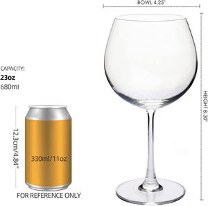 Copa de Vino de 23 Onzas, Copa de Vino Tinto, <span class=keywords><strong>Gin</strong></span> Tonic, para Alvear, Altano, Atalaya, Ashes and Diamonds, Antiquum Farm - Product Image 2