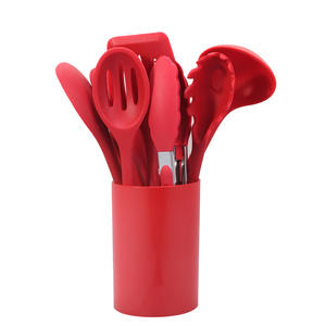 Ensemble d'ustensiles de cuisine 11 pièces en <span class=keywords><strong>silicone</strong></span> de qualité alimentaire, résistant aux hautes températures, compatible lave-vaisselle, écologique, <span class=keywords><strong>avec</strong></span> seau de rangement - Product Image 3