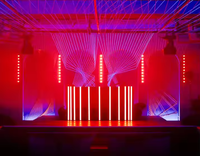 Barre lumineuse stroboscopique Marslite 150W à pixels clignotants RGB 3-en-1, projecteur LED de scène, barre DMX Blinder, éclairage de scène DJ