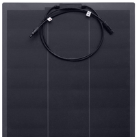 Panneau solaire flexible monocristallin de type N à 25 % d'efficacité, 100 W, 120 W, 130 W, cellules BC, entièrement noir, ETFE, panneaux solaires flexibles