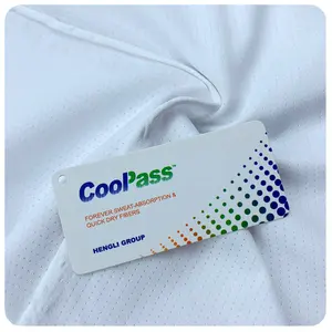 Оптовая продажа, одежда на заказ, ткань COOLPASS dry fit 92 полиэстер, 8 спандекс, эластичная сетчатая ткань