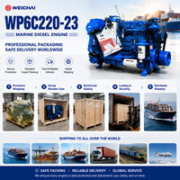 Moteur diesel SCDC Weichai WP6C Série WP6C220-23 à injection directe et refroidissement par air, haute performance pour applications nautiques lourdes