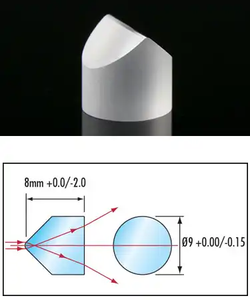 Tùy chỉnh K9 BK7 <span class=keywords><strong>AR</strong></span> lớp phủ ngũ giác hồng ngoại Laser dòng quang Powell lăng kính ống kính với bảo hành 3 năm đường kính 6/9mm - Product Image 6