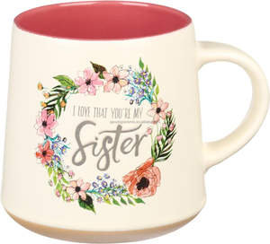 Tasse à café en céramique Sister avec base trempée en argile-<span class=keywords><strong>Ecclésiaste</strong></span> 4:9 - Product Image 2