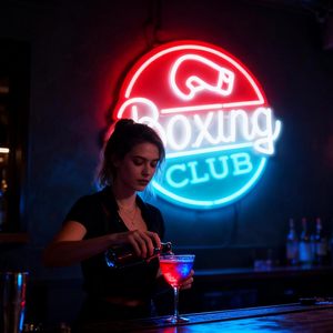 Boxing Club Letreros Neon LED indoor hanging ambient light shop <b>sign</b> wall decoration light entrance indicator light 5V 12V - Product Image 6