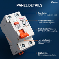 KORLEN 4P 30mA 6kA 16A 25A B Tipo RCCB CE para el hogar Industrial Disyuntor de corriente residual Equipo electrónico