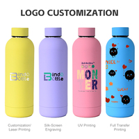 Bouteille d'Eau Isotherme Sportive de 500 ml en Acier Inoxydable à Double Paroi, Peinture Caoutchouc Mat, avec Logo Personnalisé