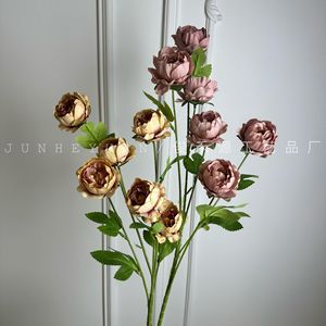 Junheyuan <b>Artificial</b> <b>Peony</b> Flowers Single Branch For Wedding Home Decor Photography Props - Product Image 2