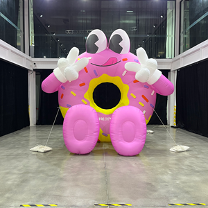 Decoración para Eventos Promocionales <span class=keywords><strong>de</strong></span> Tiendas <span class=keywords><strong>de</strong></span> Postres, Donut Inflable LED <span class=keywords><strong>de</strong></span> PVC, Modelos <span class=keywords><strong>de</strong></span> Comida Inflables, Anillo <span class=keywords><strong>de</strong></span> Donut Inflable Personalizado - Product Image 2