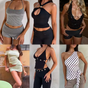 Novedades 2026, Venta al por Mayor de Verano, Camisetas Cortas de Color Sólido, Simples y Lisas para Mujer - Product Image 4