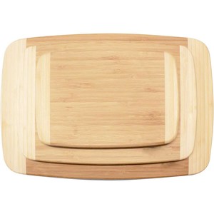 เขียงไม้ไผ่สองสี น้ำหนักเบา พกพาสะดวก เก็บง่าย ป้องกันการแตกหัก กันลื่น อุปกรณ์ครัวที่จำเป็นสำหรับบ้าน - Product Image 1