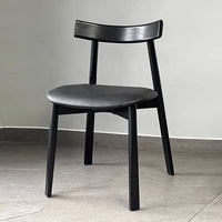 Chaises de salle à manger minimalistes de luxe en tissu et cuir, chaises de salle à manger modernes nordiques d'intérieur, chaises en bois pour restaurant