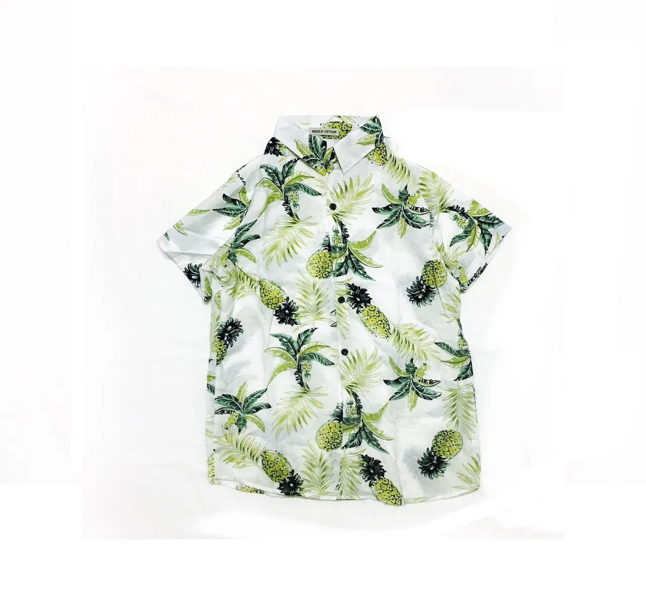 Мужская хлопковая рубашка с короткими рукавами, Пляжная Гавайская модная Праздничная рубашка с цветочным принтом пальмы, лето