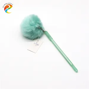 Stylo pompon boule en plastique, 50 pièces, nouveau design, promotion joli stylo pompon