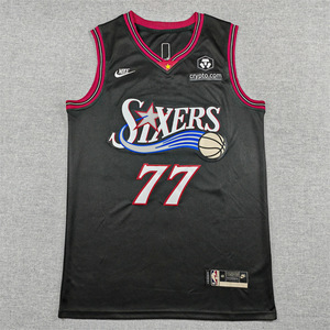 <span class=keywords><strong>Maillot</strong></span> de basketball d'entraînement brodé Maxi Embiid 21 Echicome 77 pour homme, fabriqué en Chine – Collection été - Product Image 3