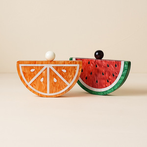 Watermelon <strong>Orange</strong> Shaped Handbag Women Chain <strong>Clutch</strong> Evening <strong>Bag</strong> Acrylic <strong>Bag</strong> - Product Image 2