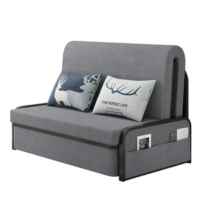 Hiện Đại Duy Nhất Sofa Giường Chuyển Đổi Đa Chức Năng Bằng Gỗ Khung Đồ Nội Thất Cho Căn Hộ Khách Sạn Nhỏ Vải Có Thể Gập Lại Lưu Trữ Cho - Product Image 1