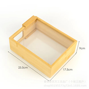 Rice Storage Box Wooden Lid Rectangle Dustproof <b>Kitchen</b> Utensil Large Capacity Grain Container - Product Image 3