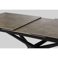 Vente en gros de meubles de salon de table extensible en céramique moderne et élégante table croisée en acier