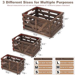 Kit de caisses gigognes multifonctionnelles en bois modernes sur mesure pour usine, OEM ODM, sac à poignée sur mesure, écologique, portable, décoratif - Product Image 3