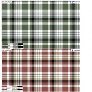 ผ้าฝ้ายเกรดผ้าฝ้ายลายตาราง100% สำหรับเสื้อเชิ้ตและเสื้อผ้า - Product Image 1