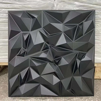 Panneaux Muraux 3D Décoratifs PVC Surface Diamant Noir Mat, 50x50 cm, Isolation Thermique, Meilleures Ventes