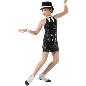 Costume de scène de jazz pour enfants, robe de <span class=keywords><strong>danse</strong></span>, costume d'équipe de <span class=keywords><strong>danse</strong></span> moderne, costume de performance de jazz pour adultes et enfants - Product Image 2
