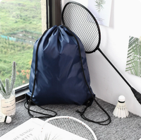 Sac à dos à cordon personnalisé réutilisable à faible MOQ, sac d'école en polyester avec cordon de serrage pour activités de plein air