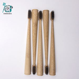 Cepillo de Dientes de Bambú Biodegradable Natural, Cabezal Pequeño, Cerdas Suaves, Cepillo de Dientes Manual para Adultos TBB913 - Product Image 2