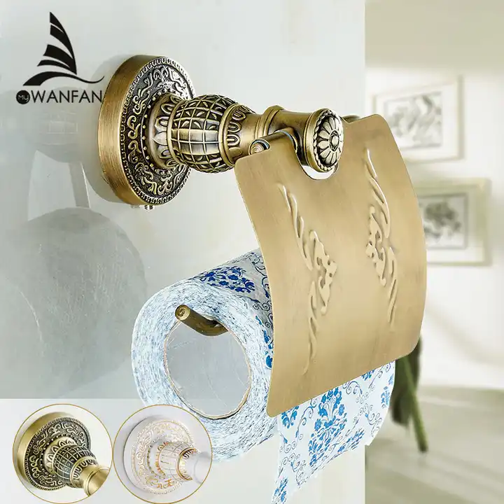 Wall Mount Brass Paper Towel Holder