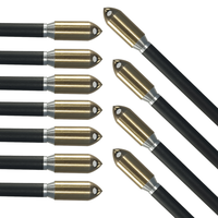 Accessoires pour arc recurve traditionnel : Flèche en carbone avec sifflet en cuivre, Plumes en plastique, Tête large universelle pour la chasse et le tir en extérieur