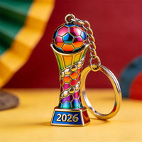 Porte-clés en métal personnalisé 2026 – Souvenir de match de football États-Unis, Canada, Mexique – Prix et objets de collection – Porte-clés en émail